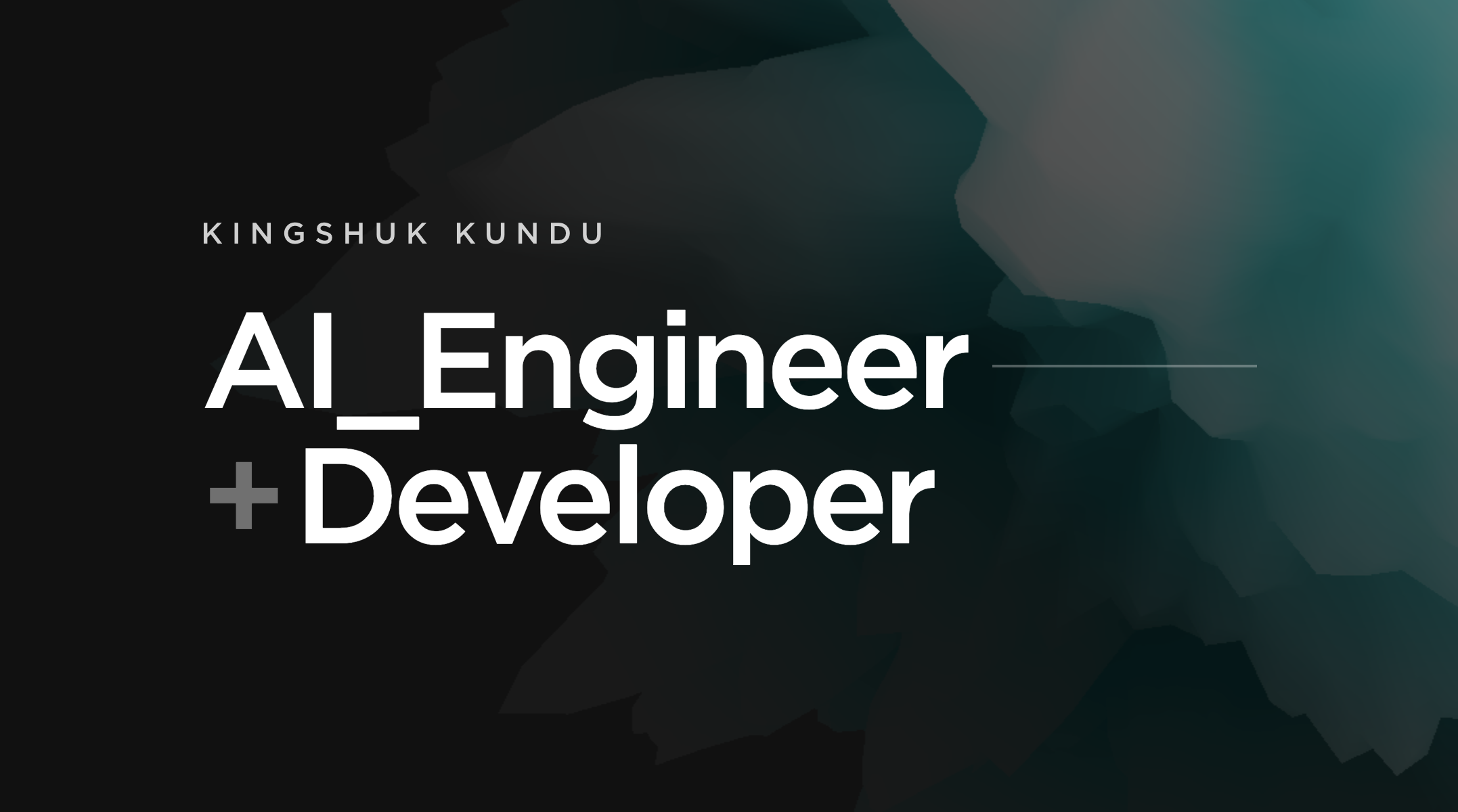 Kingshuk kundu ai engineer developer